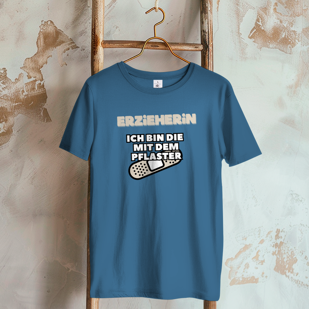 Damen T-Shirt Erzieherin - Ich bin die mit dem Pflaster