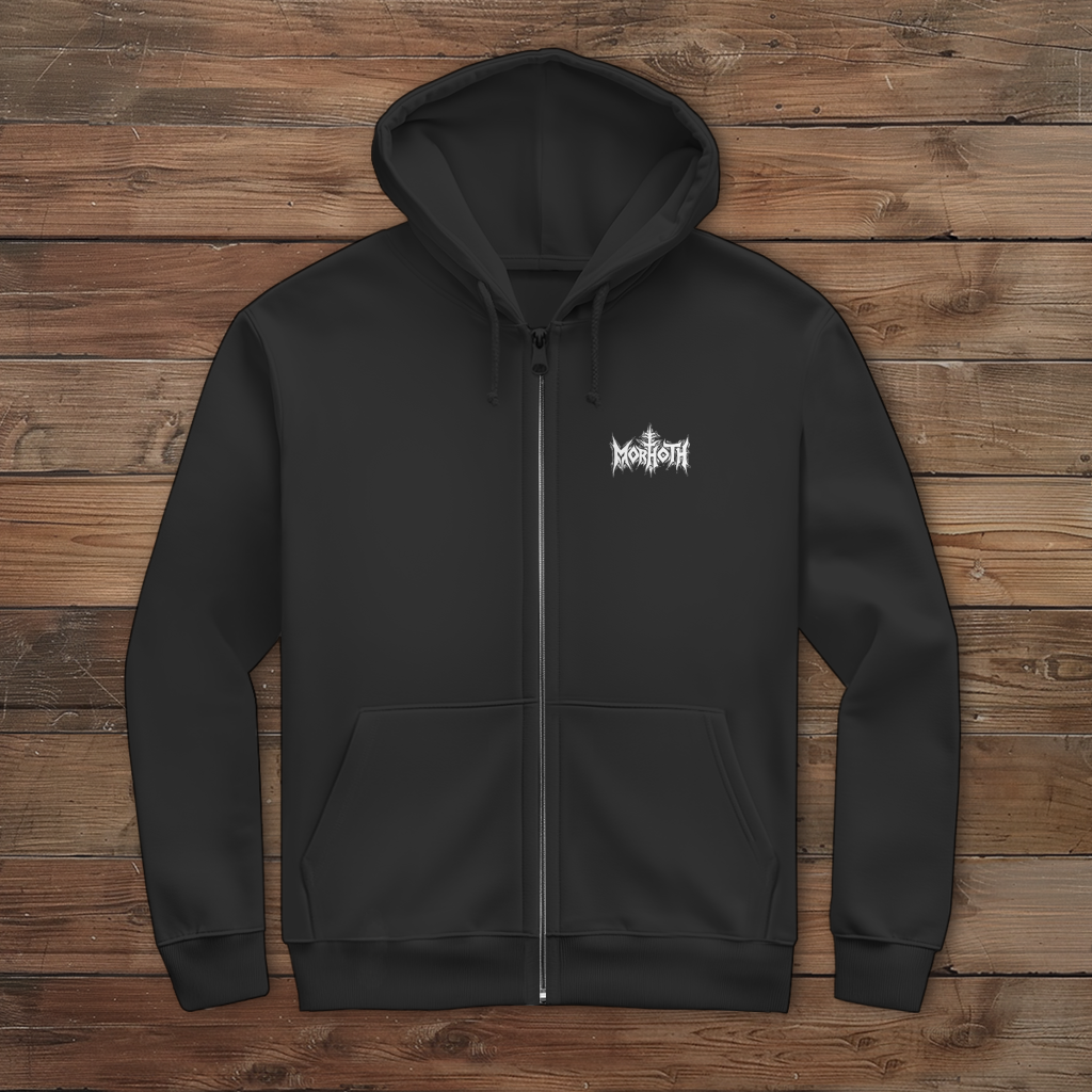 Herren Zipper Hoodie Boo Geist