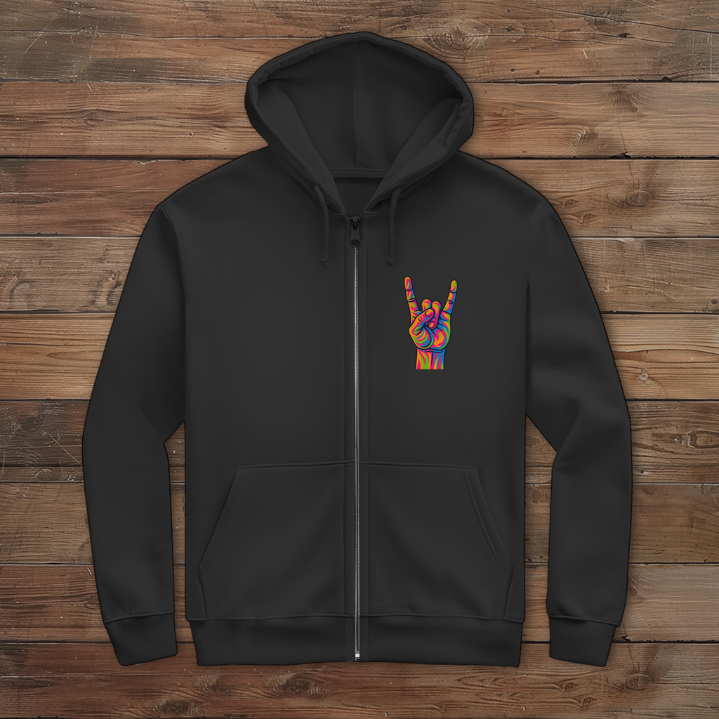 Herren Zipper Hoodie Horns in Color