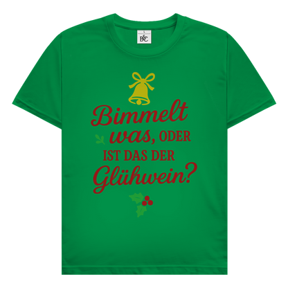 Herren T-Shirt Bimmelt was oder ist das der Glühwein