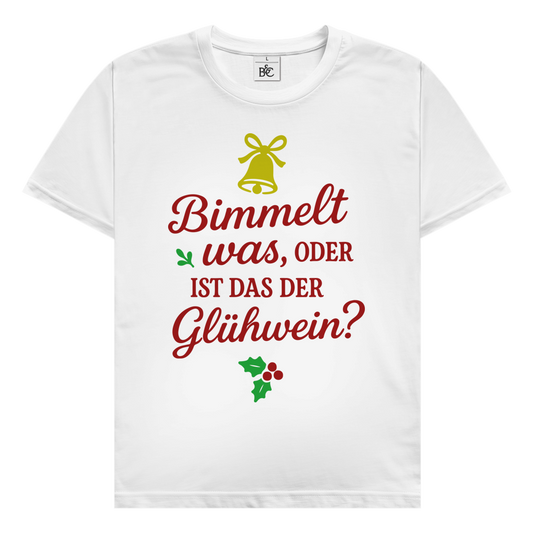 Herren T-Shirt Bimmelt was oder ist das der Glühwein