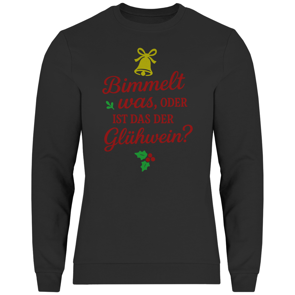 Herren Sweatshirt Bimmelt was oder ist das der Glühwein