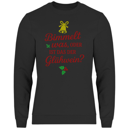 Herren Sweatshirt Bimmelt was oder ist das der Glühwein