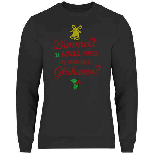 Herren Sweatshirt Bimmelt was oder ist das der Glühwein