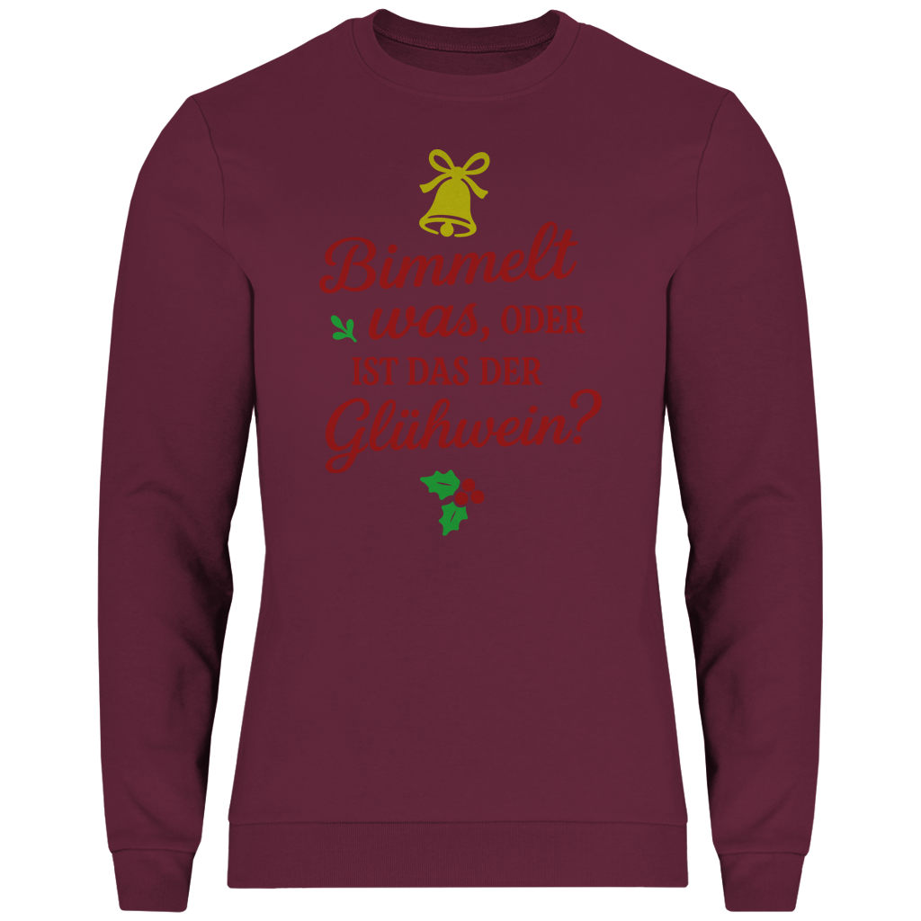Herren Sweatshirt Bimmelt was oder ist das der Glühwein