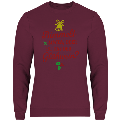 Herren Sweatshirt Bimmelt was oder ist das der Glühwein