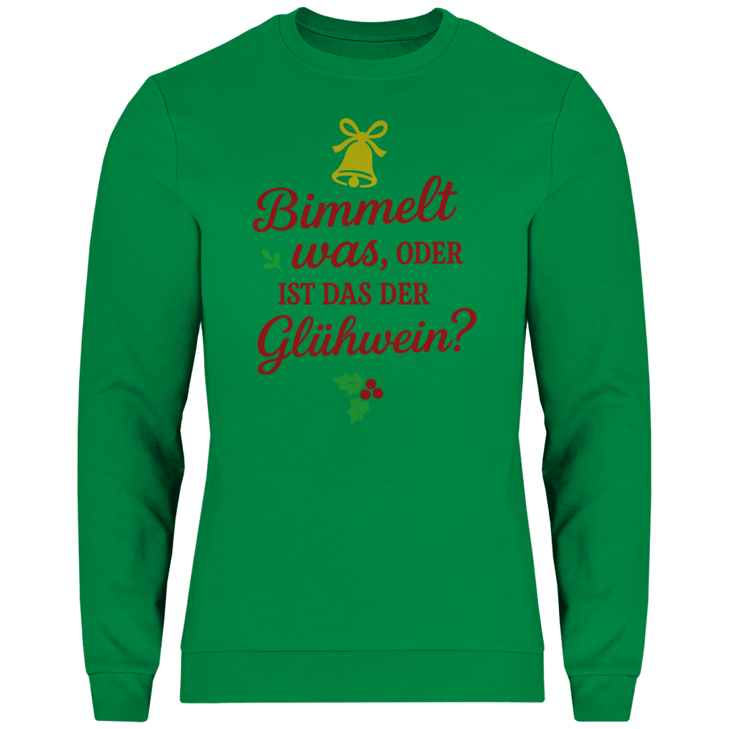 Herren Sweatshirt Bimmelt was oder ist das der Glühwein
