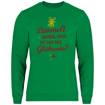 Herren Sweatshirt Bimmelt was oder ist das der Glühwein