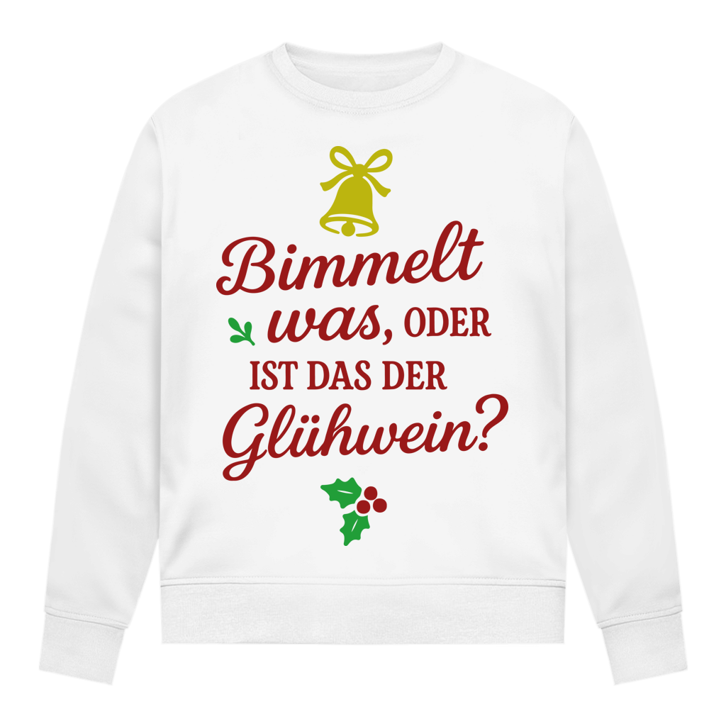 Damen Sweatshirt Bimmelt was oder ist das der Glühwein
