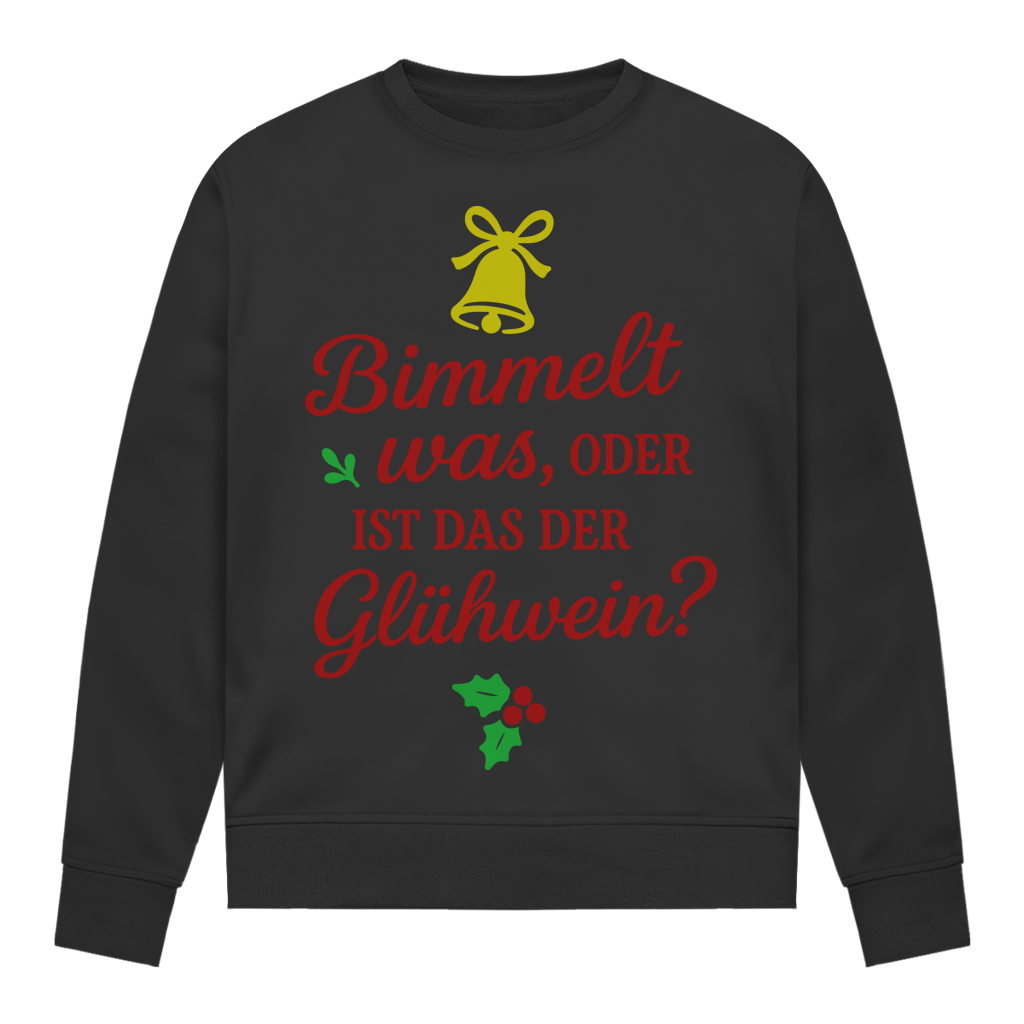 Damen Sweatshirt Bimmelt was oder ist das der Glühwein