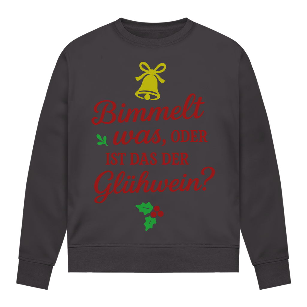 Damen Sweatshirt Bimmelt was oder ist das der Glühwein
