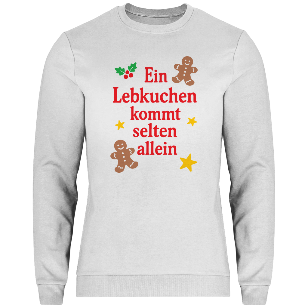 Herren Sweatshirt Ein Lebkuchen kommt selten allein