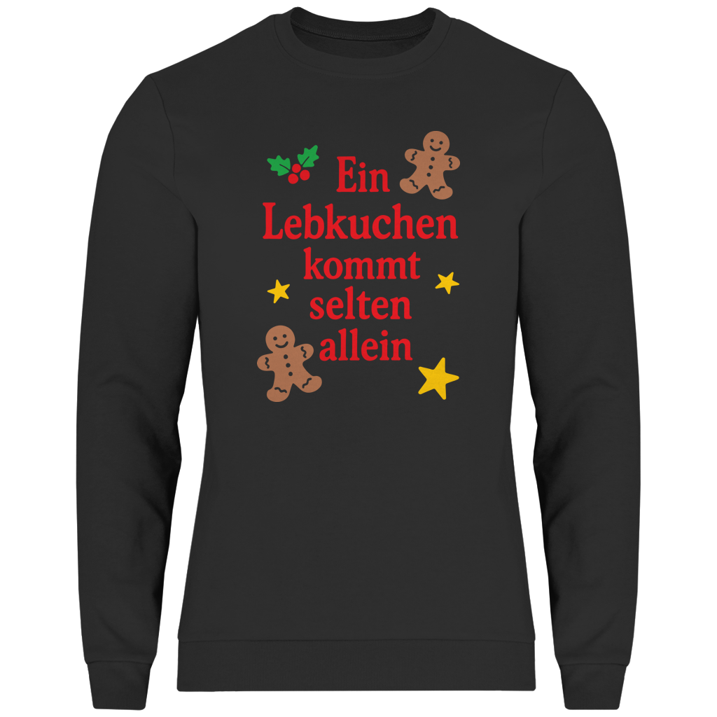 Herren Sweatshirt Ein Lebkuchen kommt selten allein
