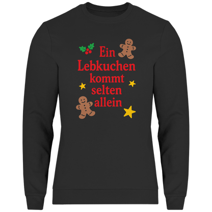Herren Sweatshirt Ein Lebkuchen kommt selten allein