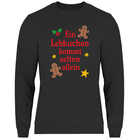 Herren Sweatshirt Ein Lebkuchen kommt selten allein