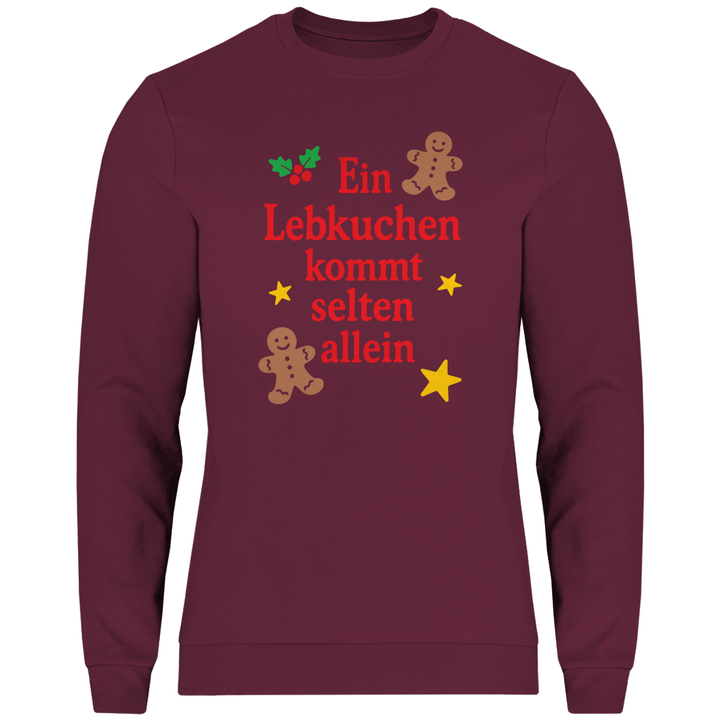 Herren Sweatshirt Ein Lebkuchen kommt selten allein