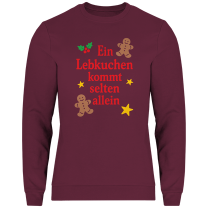 Herren Sweatshirt Ein Lebkuchen kommt selten allein