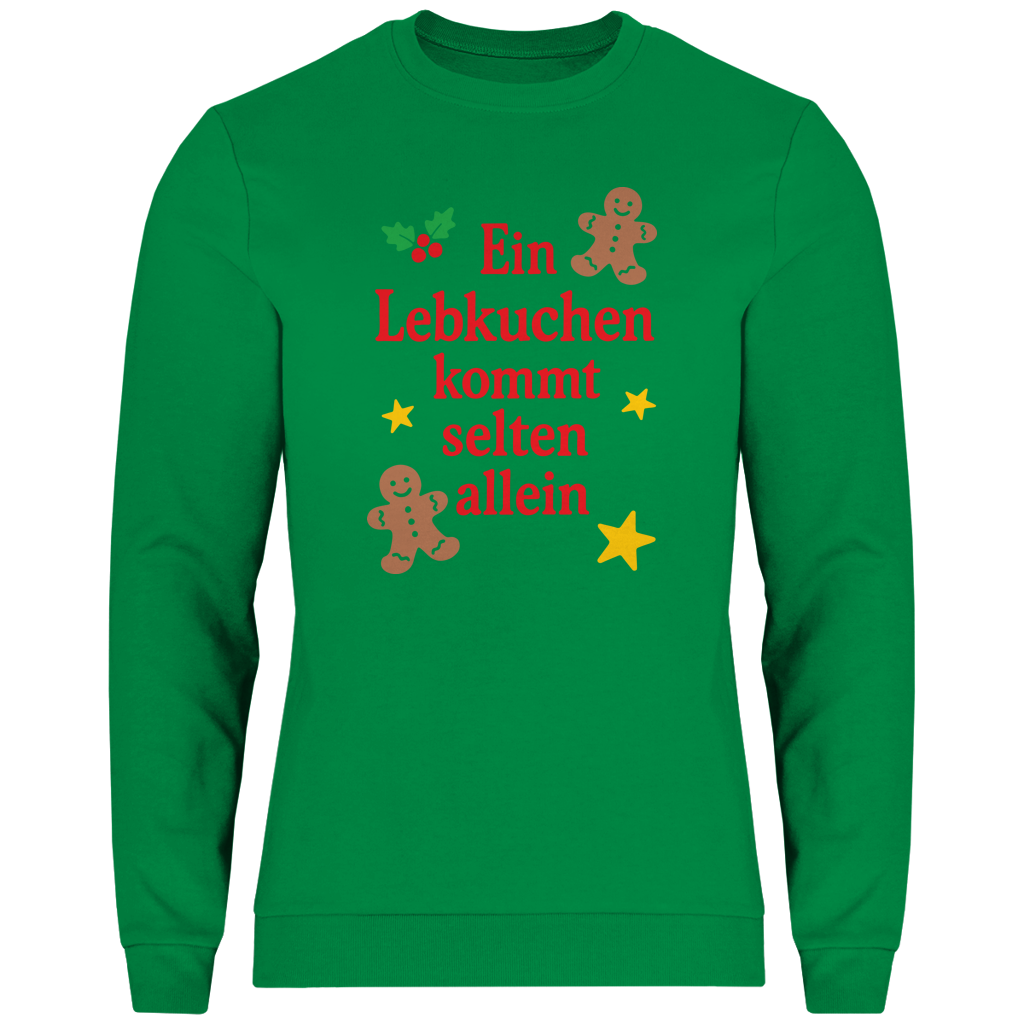 Herren Sweatshirt Ein Lebkuchen kommt selten allein
