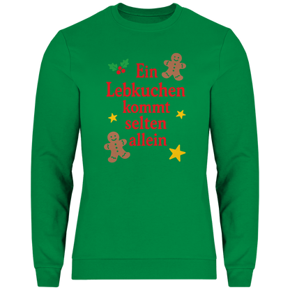 Herren Sweatshirt Ein Lebkuchen kommt selten allein