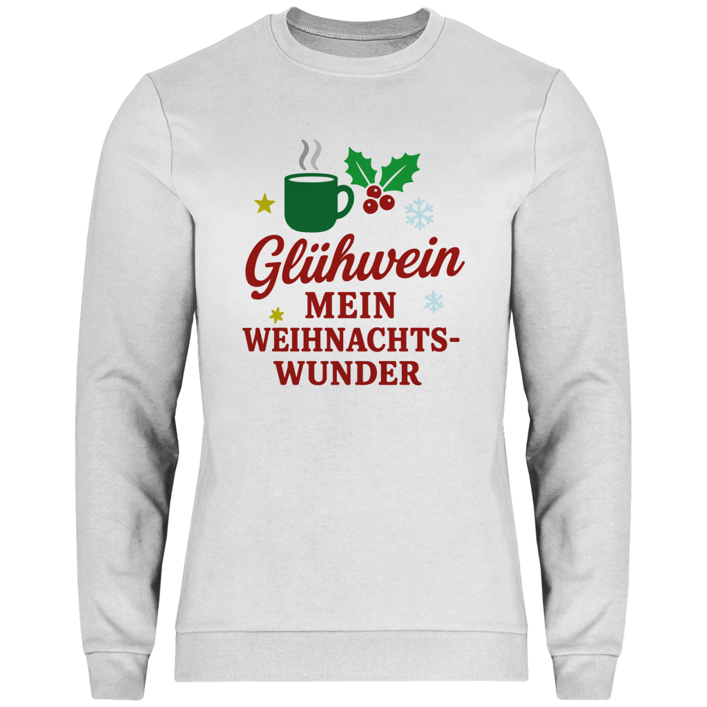 Herren Sweatshirt Glühwein mein Weihnachtswunder