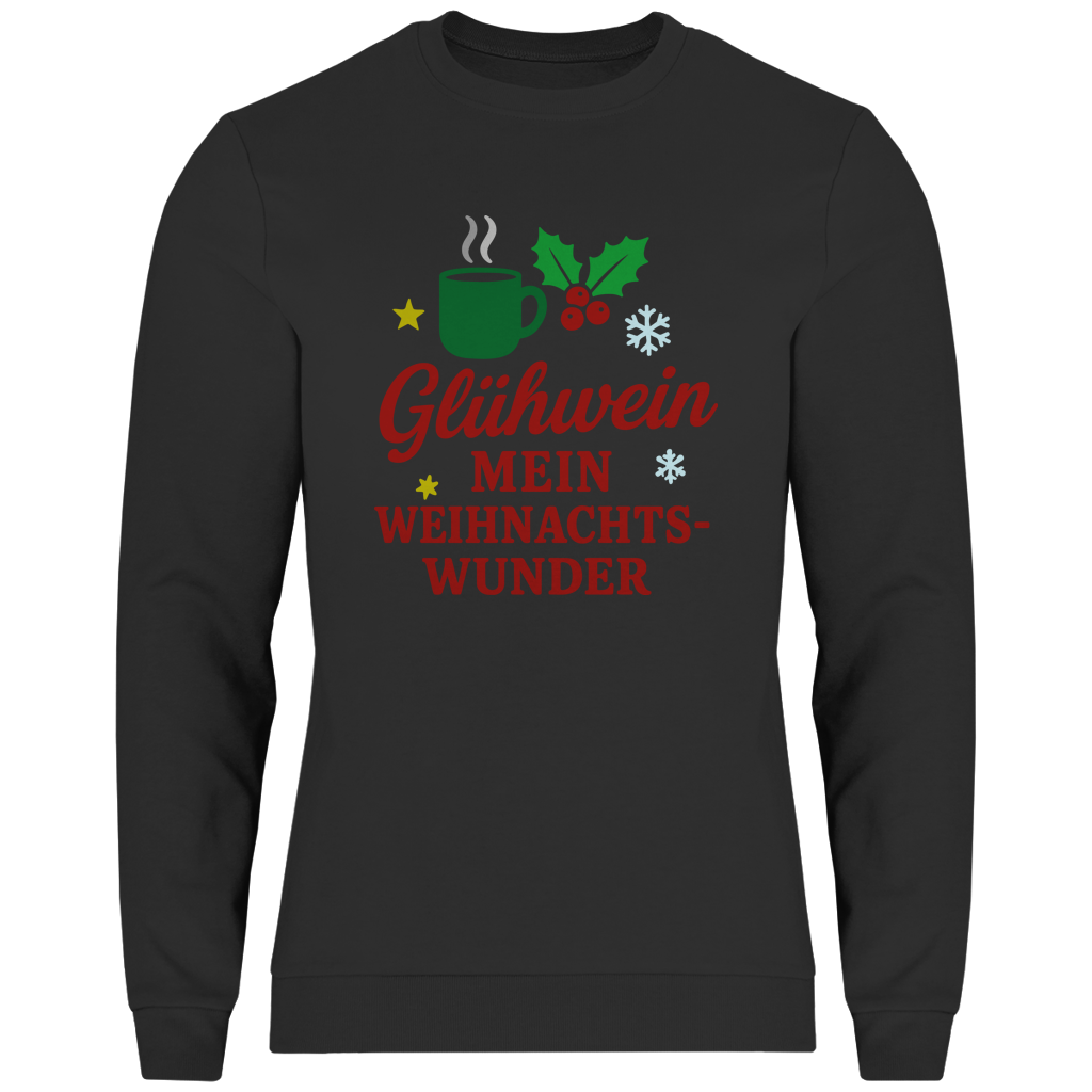 Herren Sweatshirt Glühwein mein Weihnachtswunder