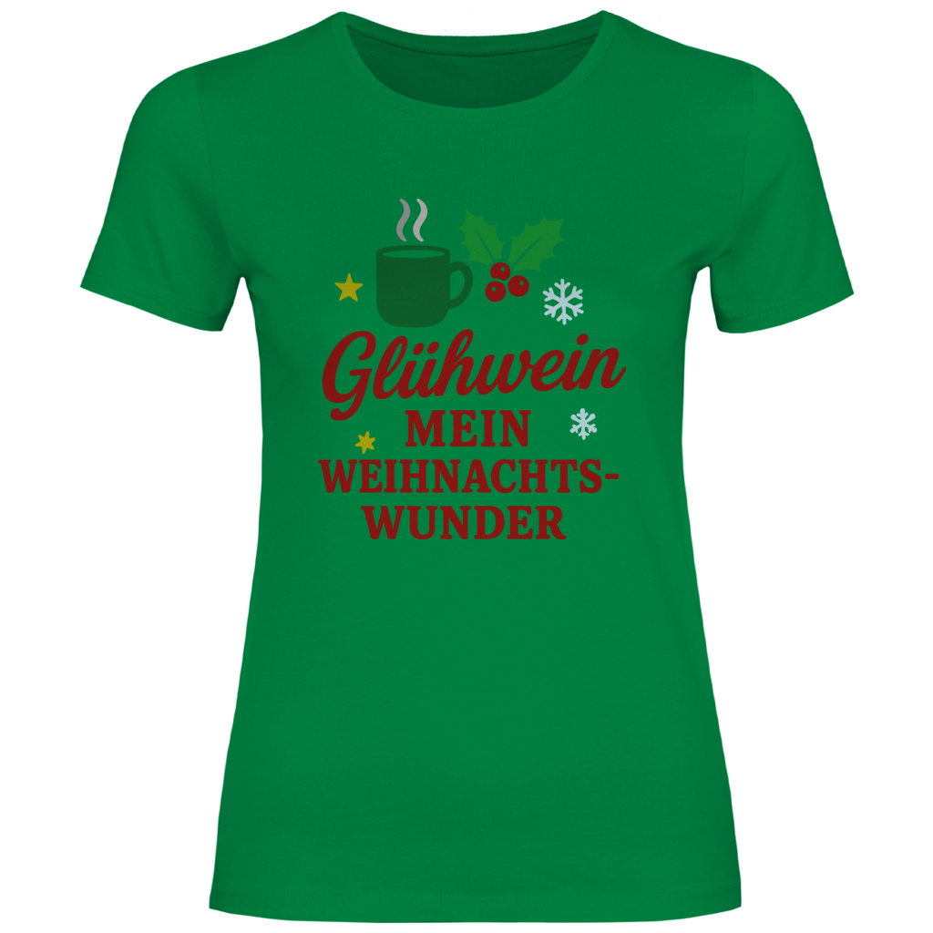 Damen T-Shirt Glühwein mein Weihnachtswunder