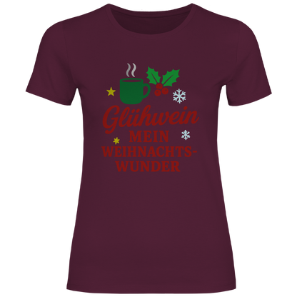 Damen T-Shirt Glühwein mein Weihnachtswunder