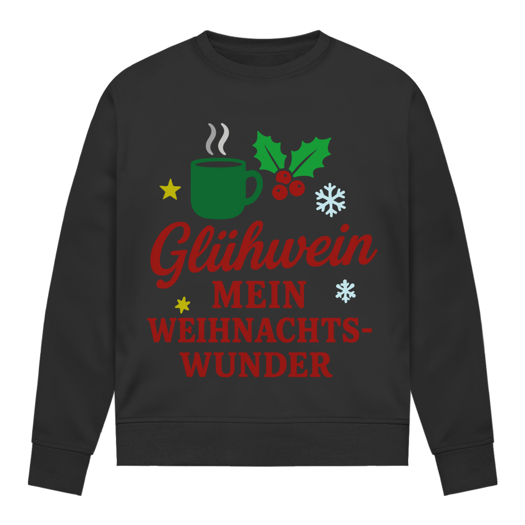 Damen Sweatshirt Glühwein mein Weihnachtswunder