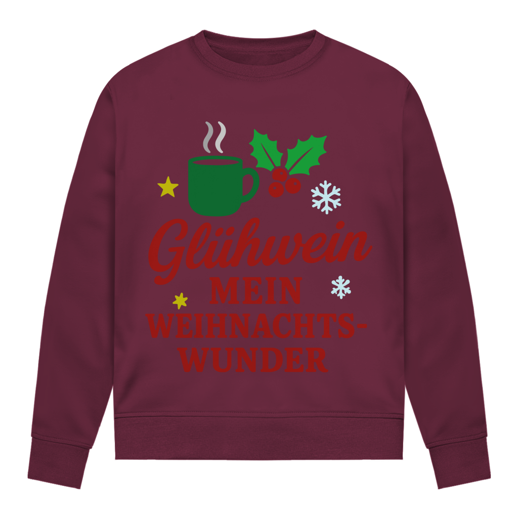 Damen Sweatshirt Glühwein mein Weihnachtswunder