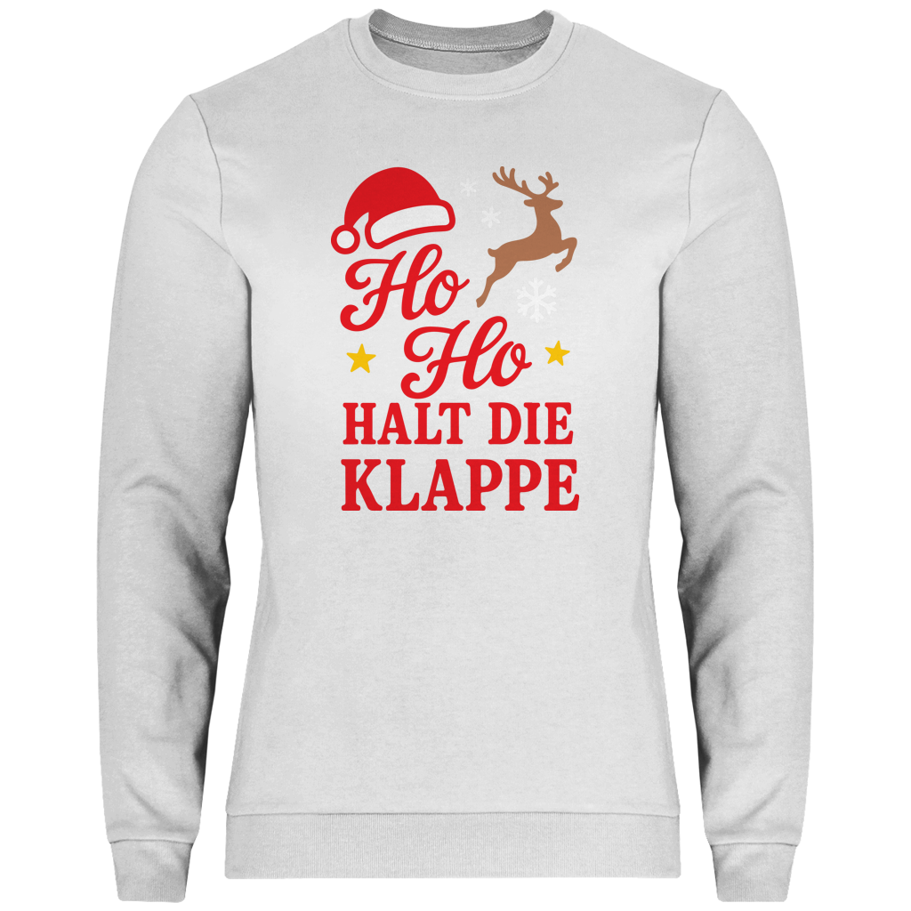 Herren Sweatshirt Ho Ho halt die Klappe
