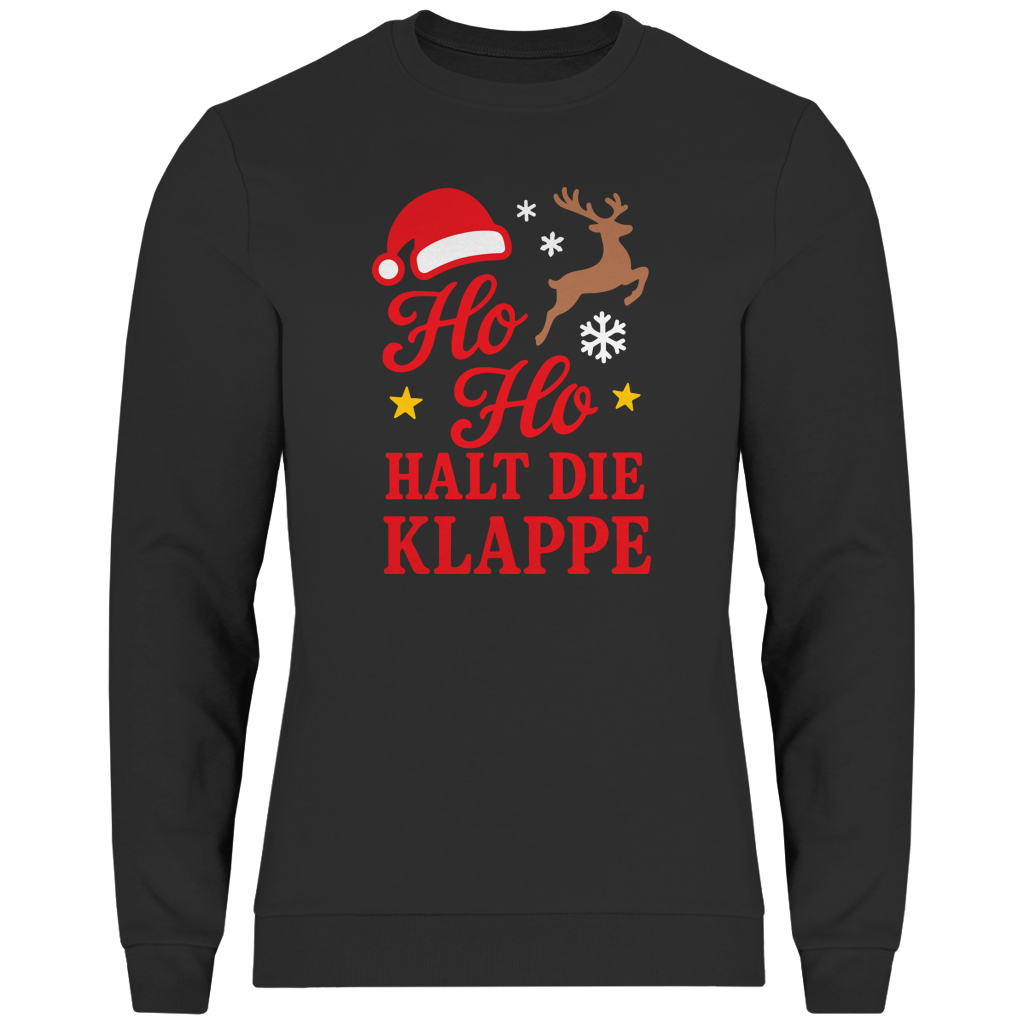 Herren Sweatshirt Ho Ho halt die Klappe