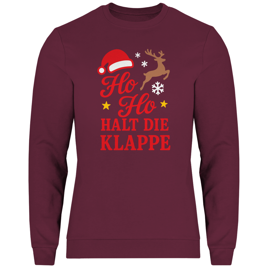 Herren Sweatshirt Ho Ho halt die Klappe
