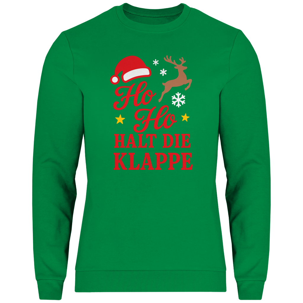 Herren Sweatshirt Ho Ho halt die Klappe