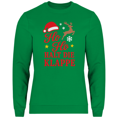 Herren Sweatshirt Ho Ho halt die Klappe