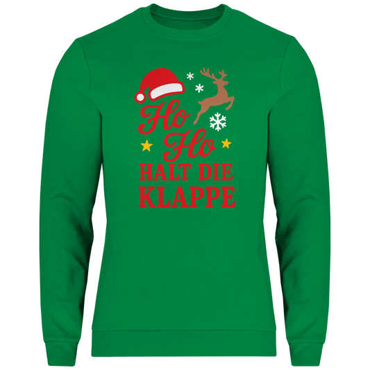 Herren Sweatshirt Ho Ho halt die Klappe