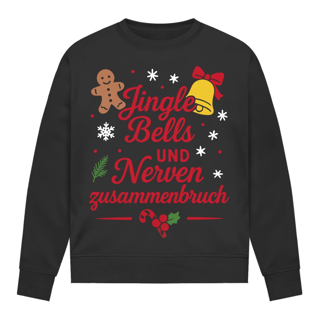 Damen Sweatshirt Jingle Bells und Nervenzusammenbruch