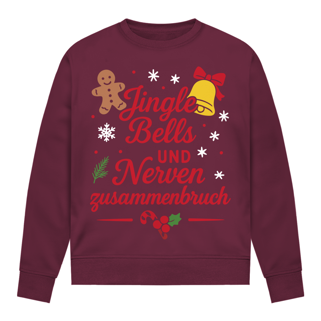 Damen Sweatshirt Jingle Bells und Nervenzusammenbruch