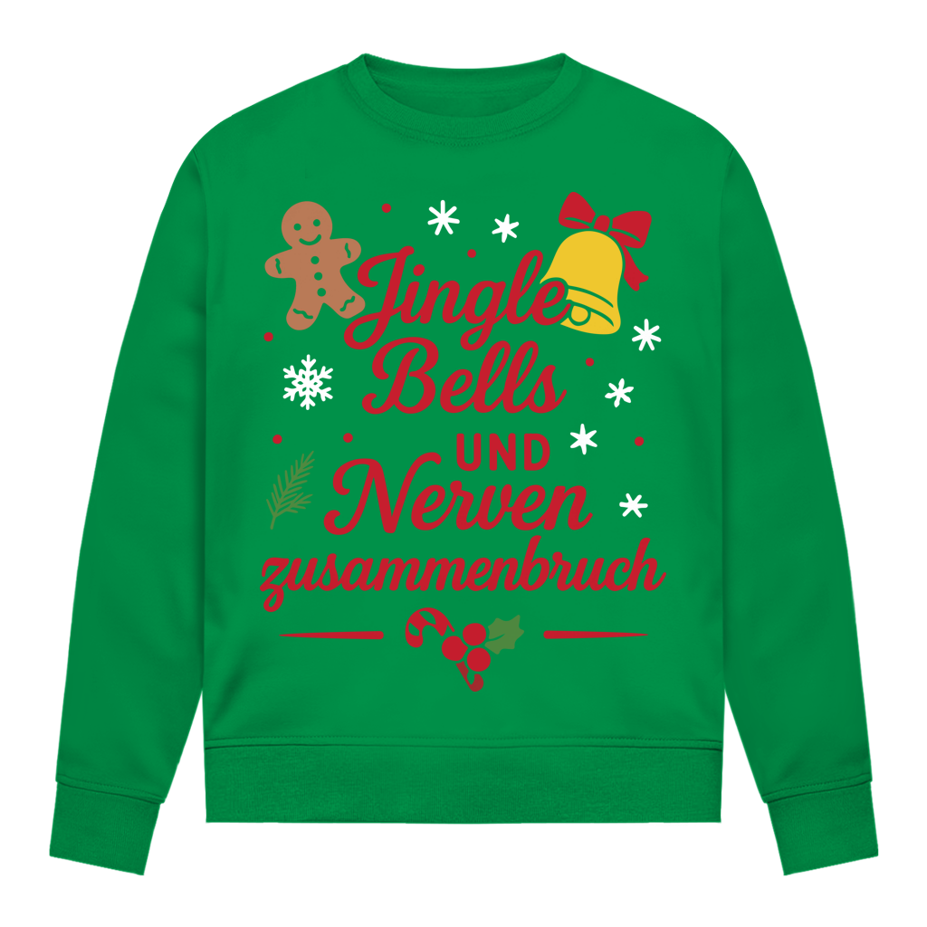 Damen Sweatshirt Jingle Bells und Nervenzusammenbruch