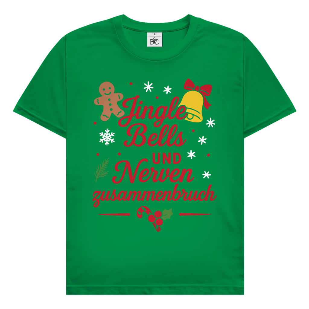 Herren T-Shirt Jingle Bells und Nervenzusammenbruch