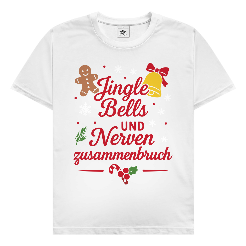 Herren T-Shirt Jingle Bells und Nervenzusammenbruch