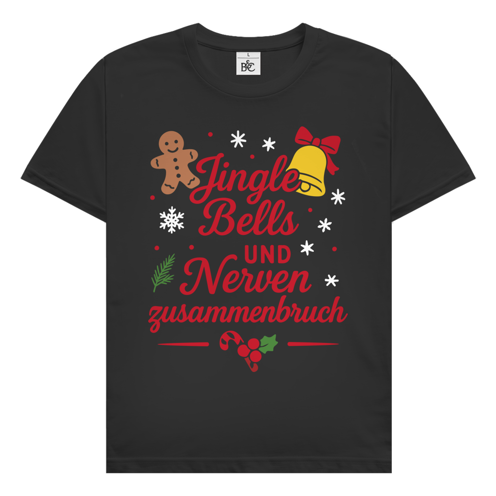 Herren T-Shirt Jingle Bells und Nervenzusammenbruch