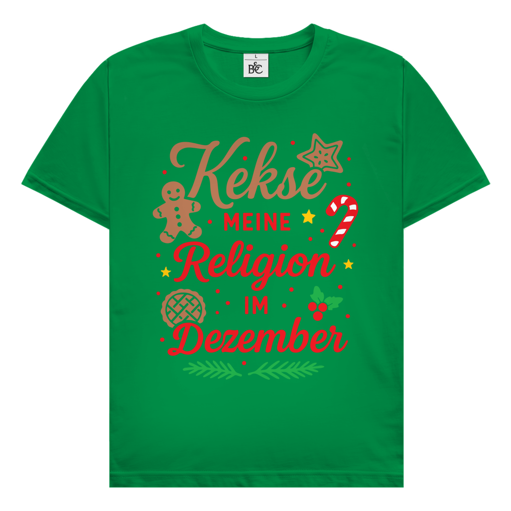 Herren T-Shirt Kekse meine Religion im Dezember