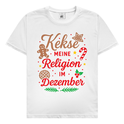 Herren T-Shirt Kekse meine Religion im Dezember