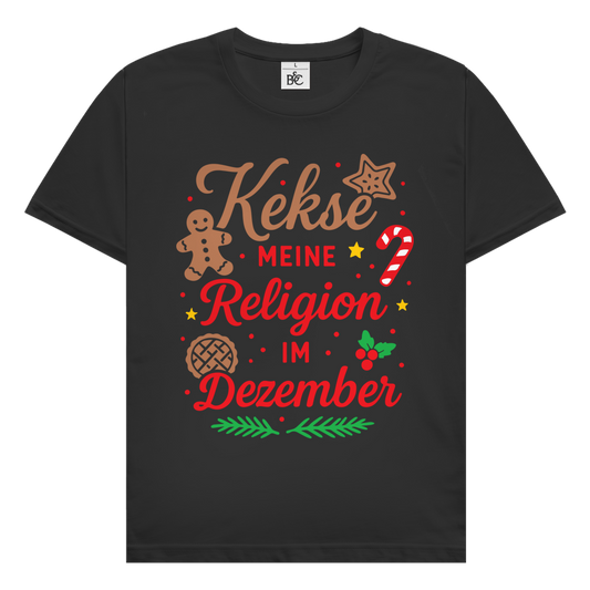 Herren T-Shirt Kekse meine Religion im Dezember