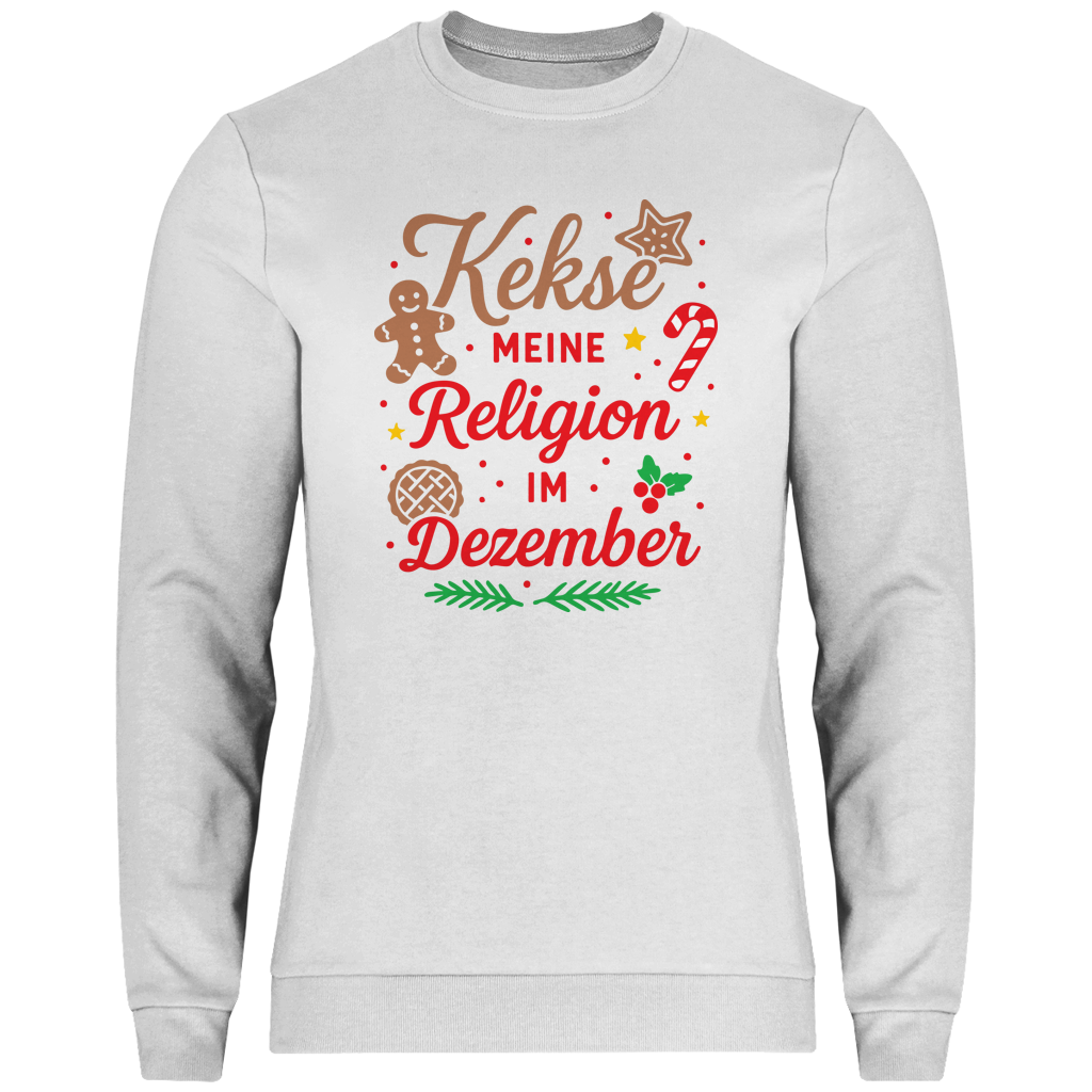 Herren Sweatshirt Kekse meine Religion im Dezember