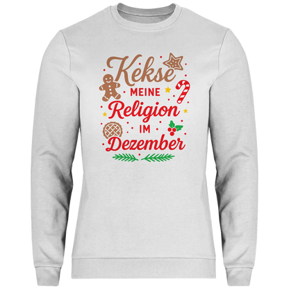 Herren Sweatshirt Kekse meine Religion im Dezember
