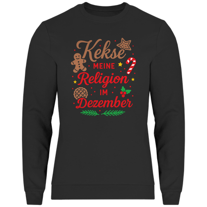 Herren Sweatshirt Kekse meine Religion im Dezember