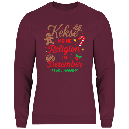 Herren Sweatshirt Kekse meine Religion im Dezember
