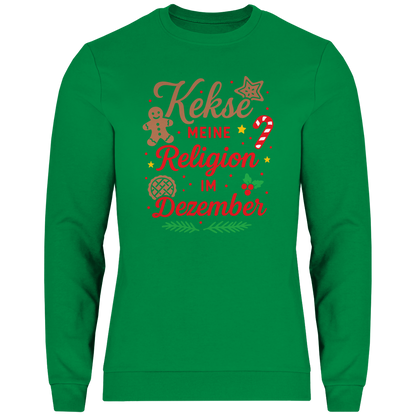 Herren Sweatshirt Kekse meine Religion im Dezember