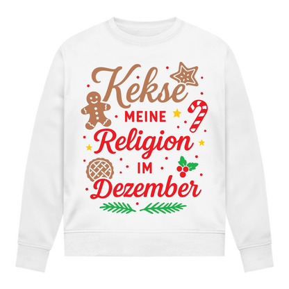 Damen Sweatshirt Kekse meine Religion im Dezember